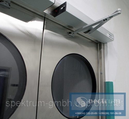 Двери автоматические двух створчатые нержавеющие