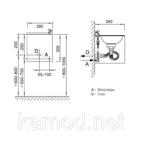 Питьевой фонтанчик с ручным управлением под заказ