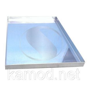 Лоток витрина 150х320х50 мм из нержавейки