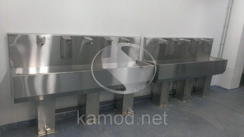 Умывальник бесконтактный три секции с педалью напольный